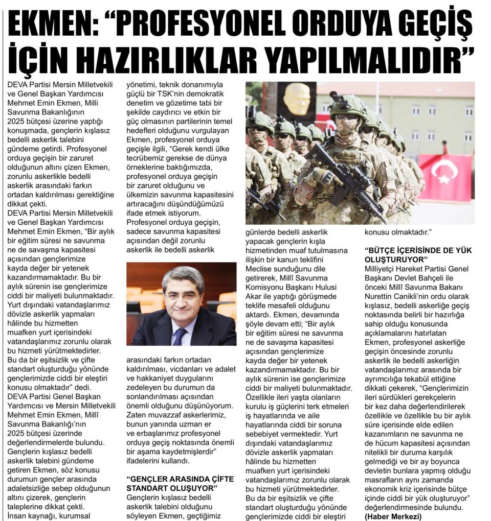 KIŞLASIZ BEDELLİ ASKERLİK TALEBİ MECLİS GÜNDEMİNDE
