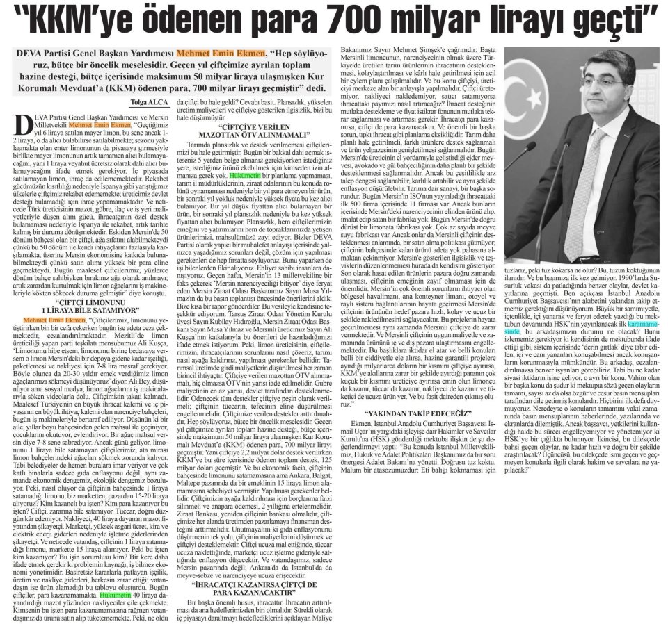 KKM'YE ÖDENEN PARA 700 MİLYAR LİRAYI GEÇTİ