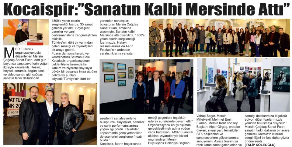 KOCAİSPİR : SANATIN KALBİ MERSİNDE ATTI