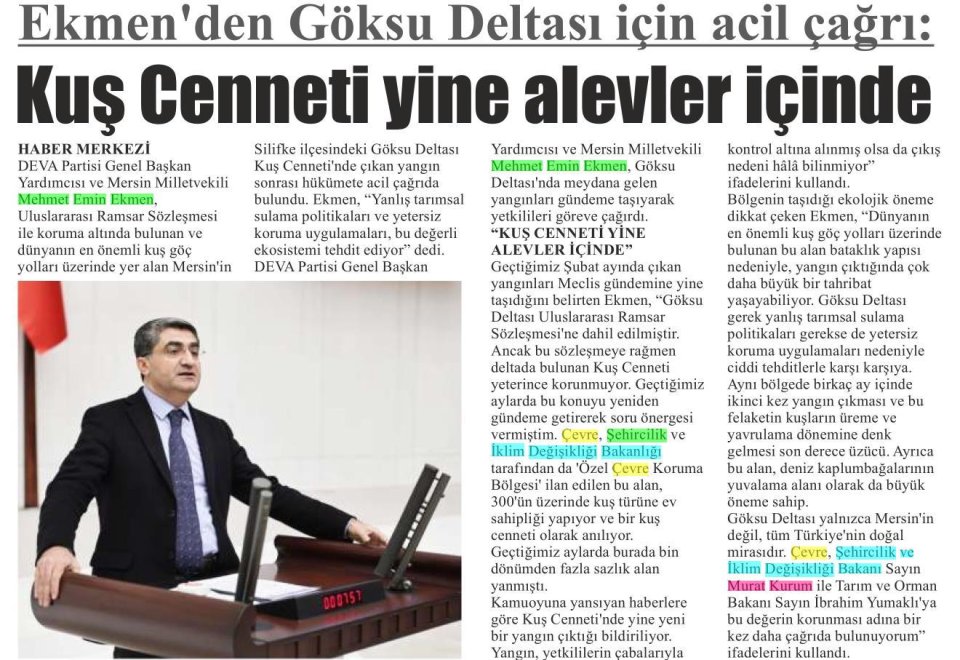 KUŞ CENNETİ ALEVLER İÇİNDE
