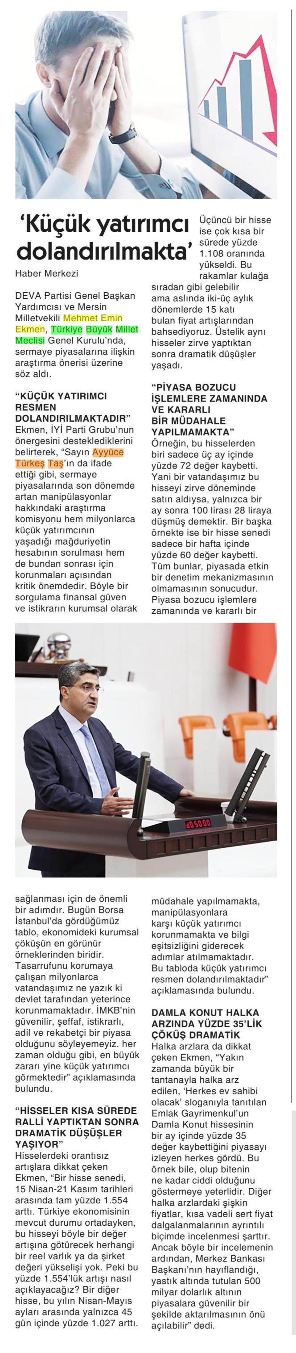 'KÜÇÜK YATIRIMCI DOLANDIRILMAKTA'
