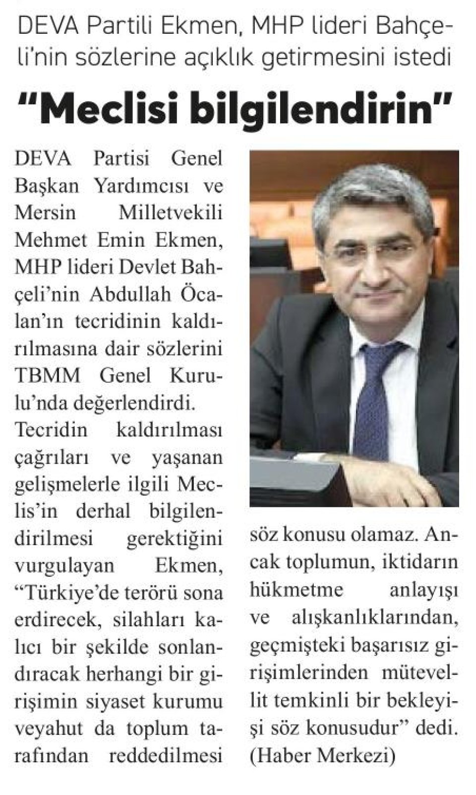 MECLİSİ BİLGİLENDİRİN