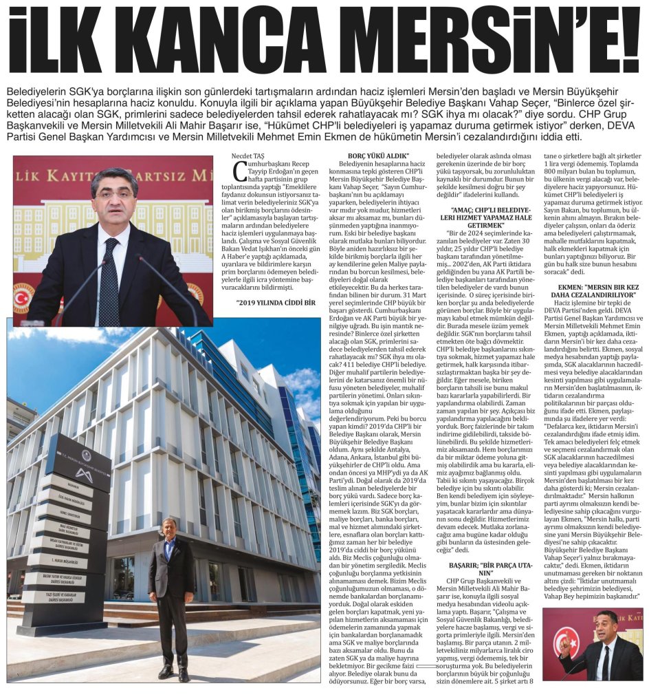 MERSİN CEZALANDIRILIYOR!