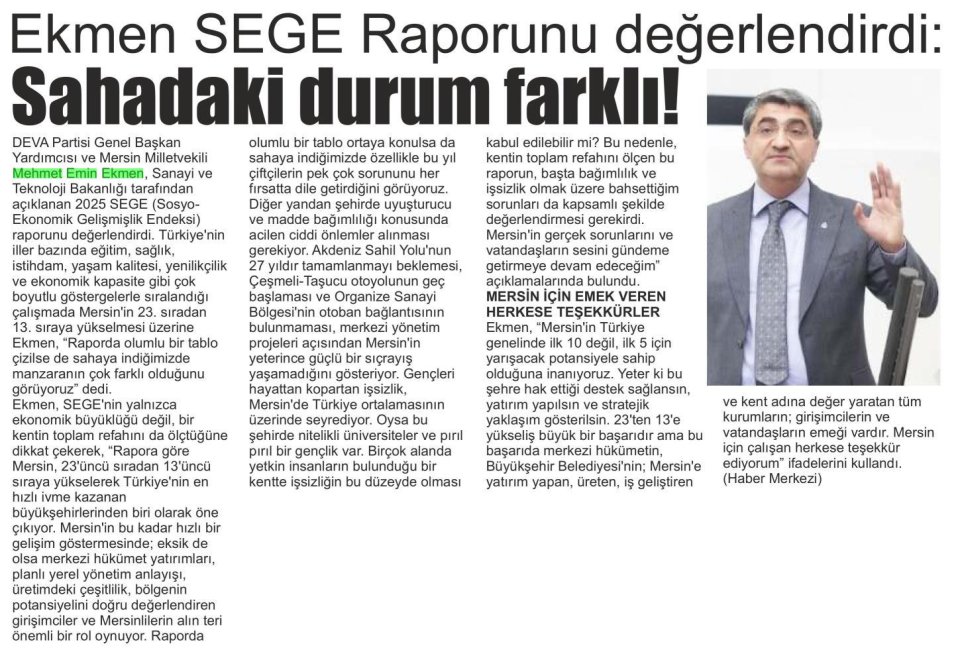 MERSİN İLK 5'İ HAK EDİYOR!