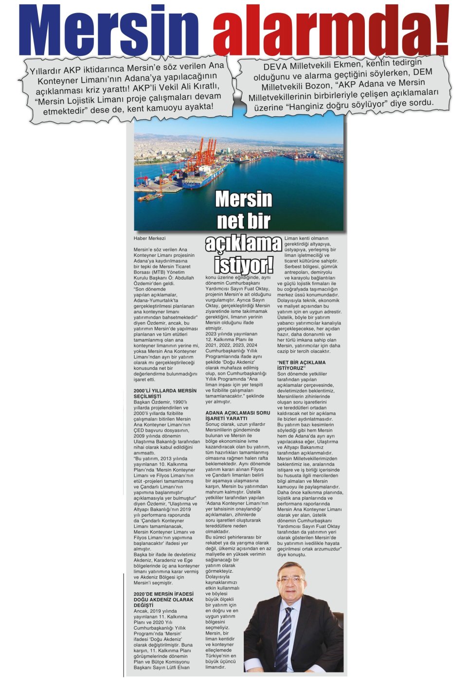 MERSİN NET BİR AÇIKLAMA İSTİYOR!