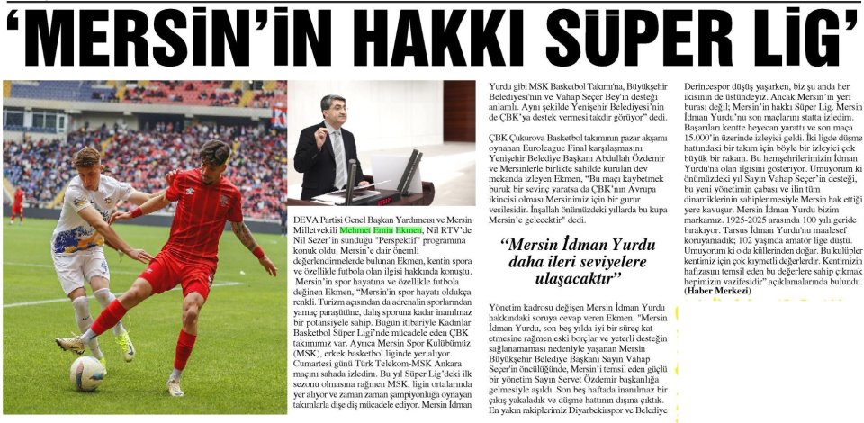 MERSİN'İN HAKKI SÜPER LİG