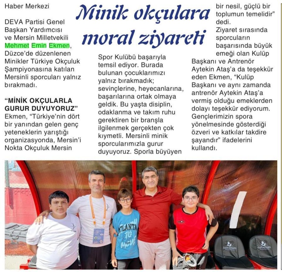MİNİK OKÇULARA MORAL ZİYARETİ