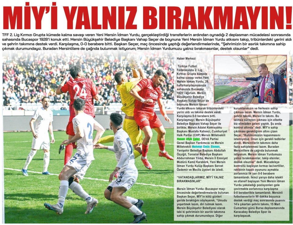 MİY'İ YALNIZ BIRAKMAYIN!