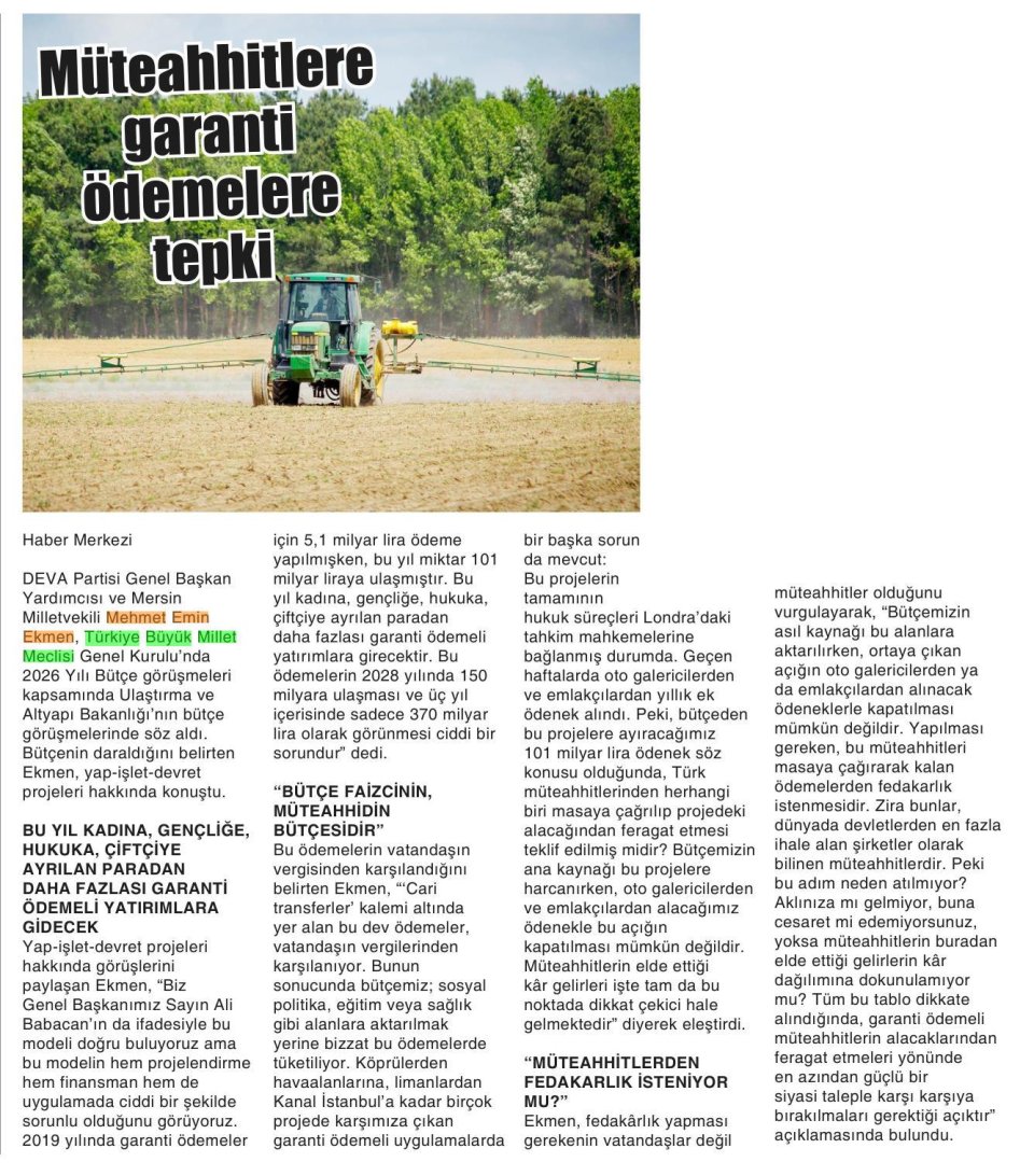 MÜTEAHHİTLERE GARANTİ ÖDEMELERE TEPKİ