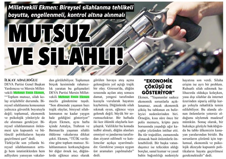 MUTSUZ VE SİLAHLI!