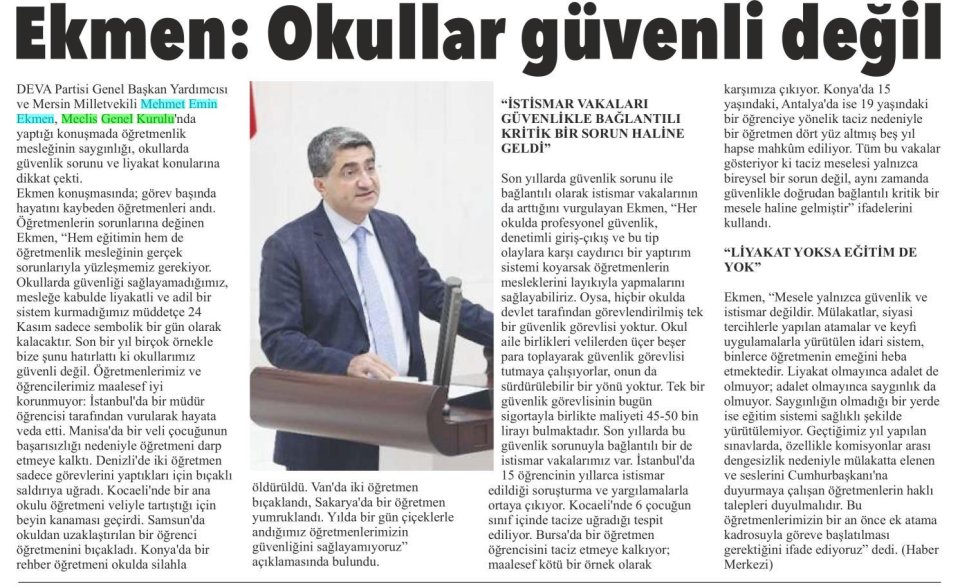 OKULLAR GÜVENLİ DEĞİL