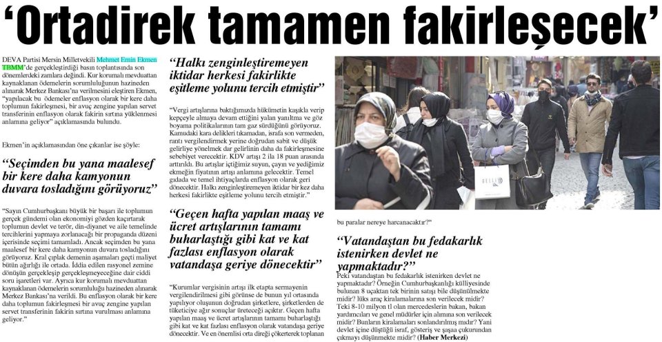 'ORTADİREK TAMAMEN FAKİRLEŞECEK'