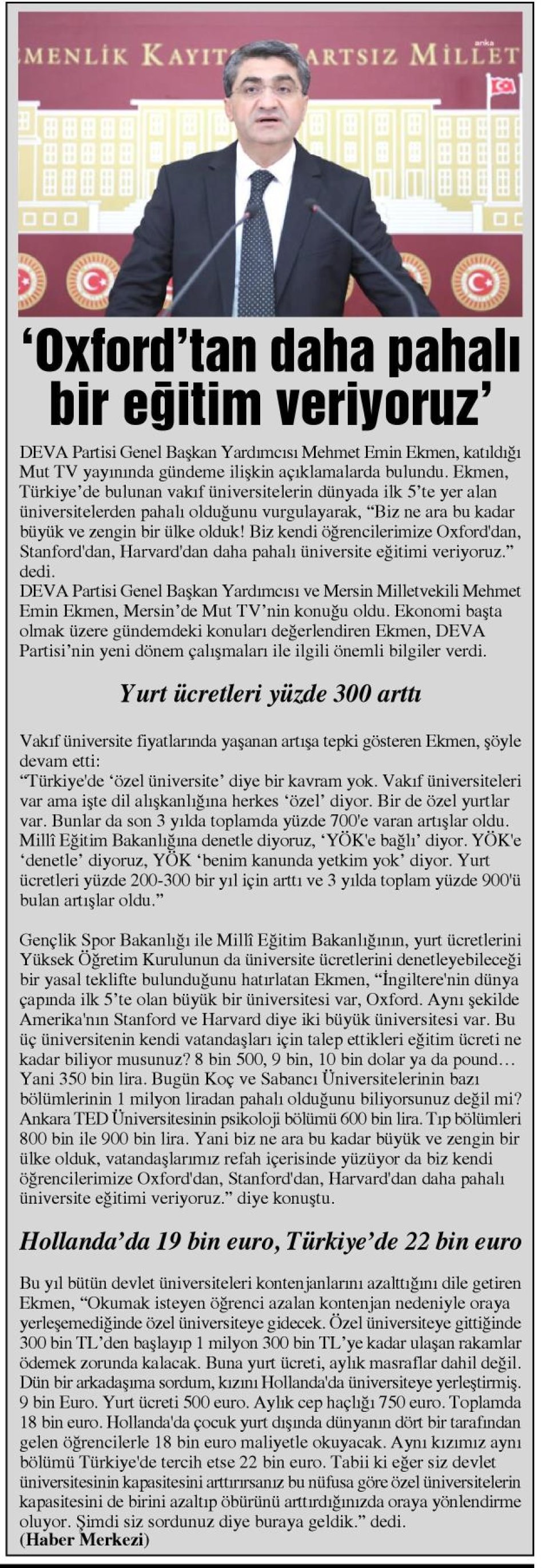 'OXFORD'TAN DAHA PAHALI BİR EĞİTİM VERİYORUZ'