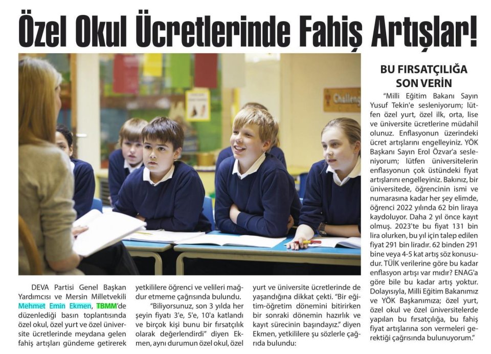 ÖZEL OKUL ÜCRETLERİNDE FAHİŞ ARTIŞLAR!