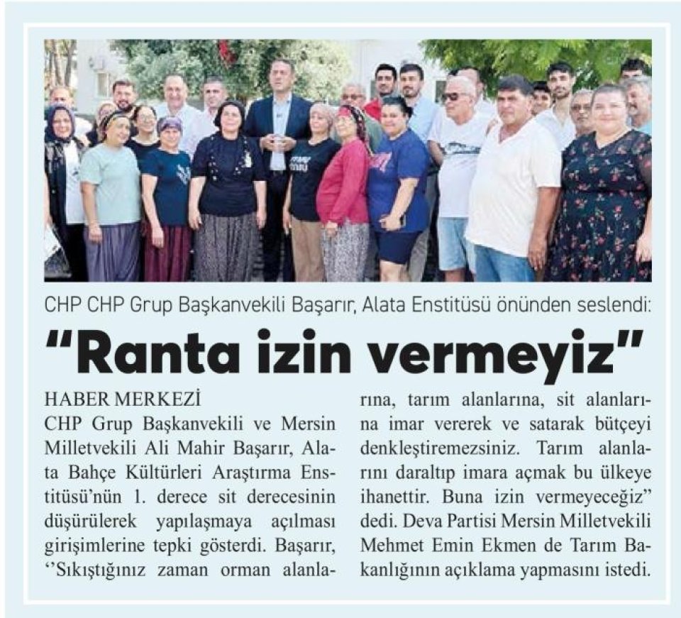 RANTA İZİN VERMEYİZ