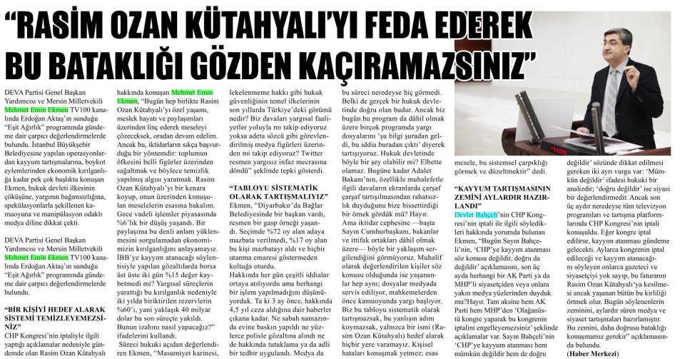 RASİM OZAN KÜTAHYALIYI FEDA EDEREK BU BATAKLIĞI GÖZDEN KAÇIRAMAZSINIZ