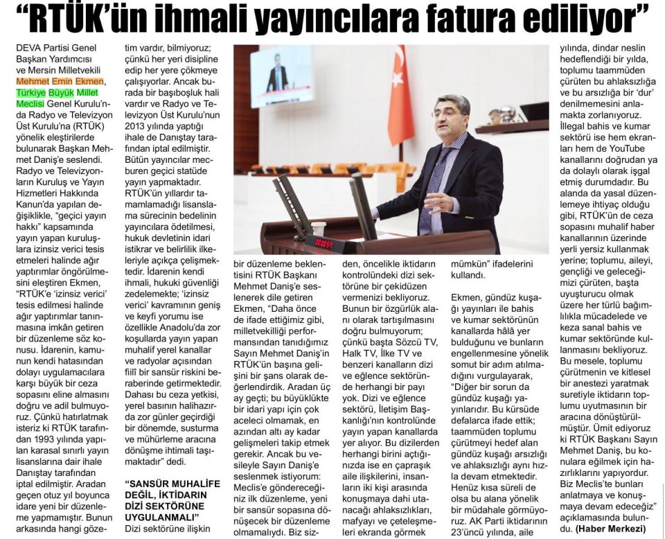 RTÜK'ÜN İHMALİ YAYINCILARA FATURA EDİLİYOR