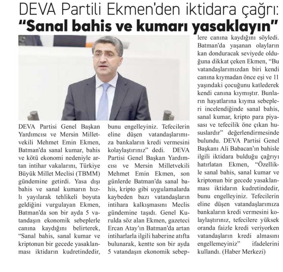 SANAL BAHİS VE KUMARI YASAKLAYIN