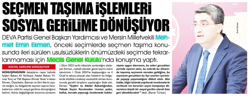 SEÇMEN TAŞIMA İŞLEMLERİ SOSYAL GERİLİME DÖNÜŞÜYOR