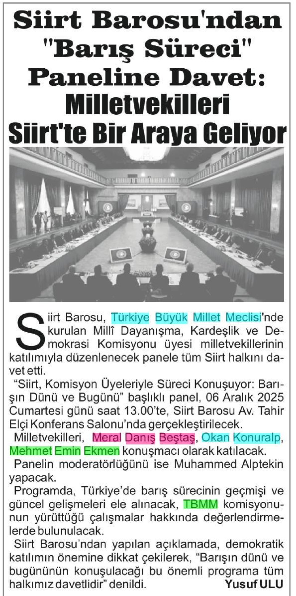 SİİRT BAROSUNDAN 