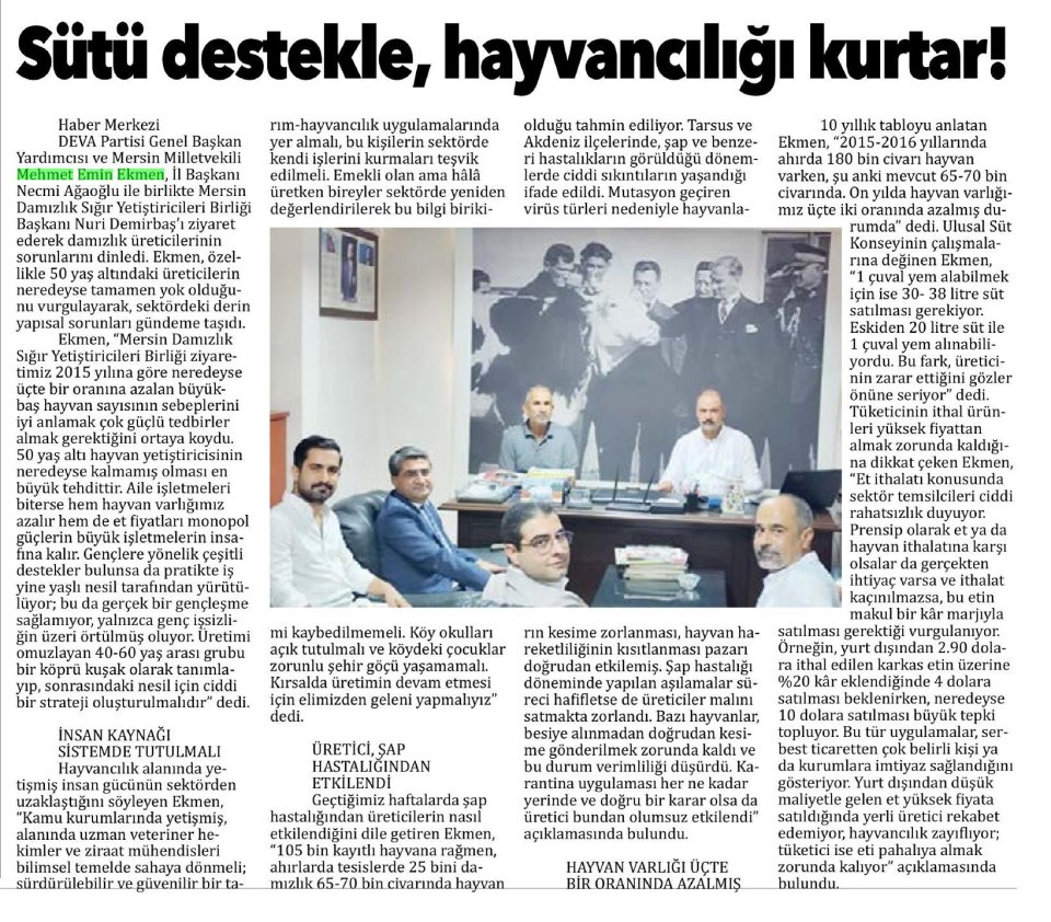SÜTÜ DESTEKLE, HAYVANCILIĞI KURTAR!