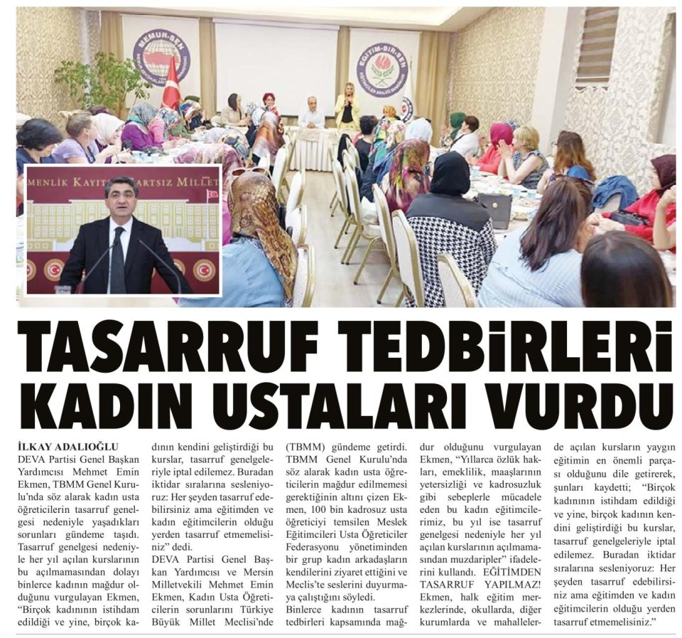 TASARRUF TEDBİRLERİ KADIN USTALARI VURDU