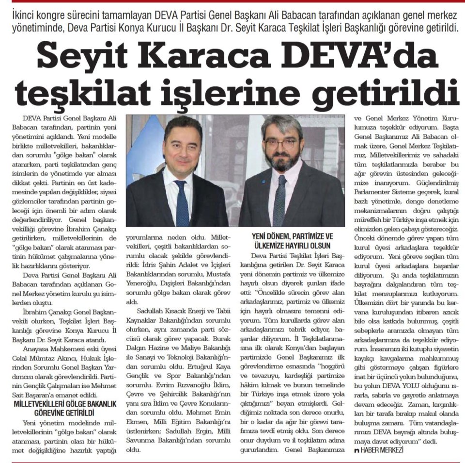 TEŞKİLAT İŞLERİ KARACA'DA