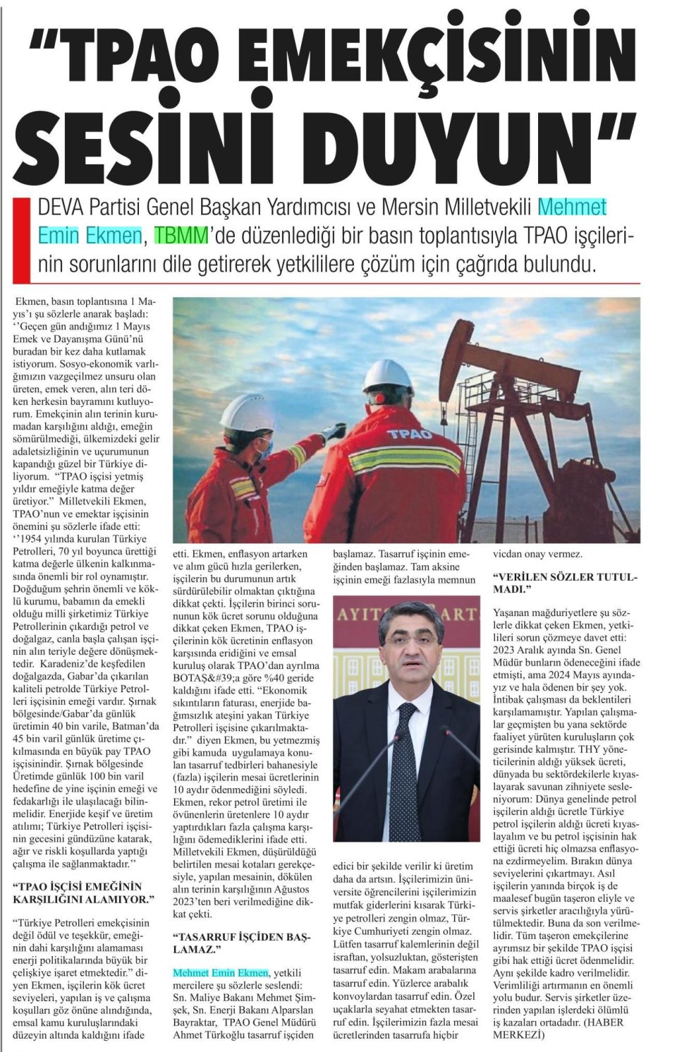 TPAO EMEKÇİSİNİN SESİNİ DUYUN