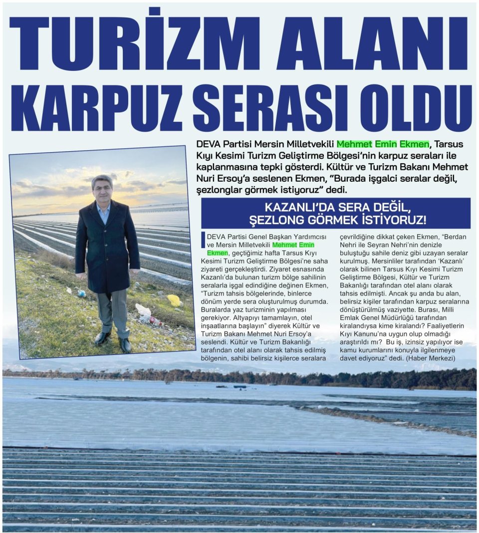 TURİZM ALANI KARPUZ SERASI OLDU