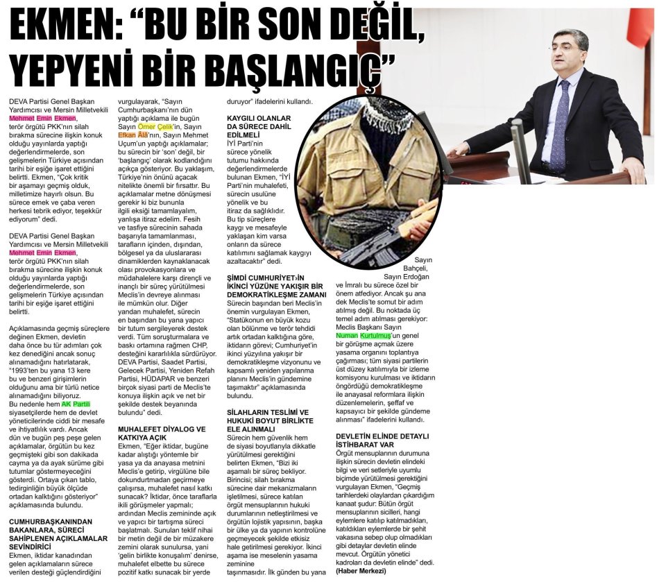 TÜRKİYE AÇISINDAN TARİHİ BİR EŞİKTEYİZ