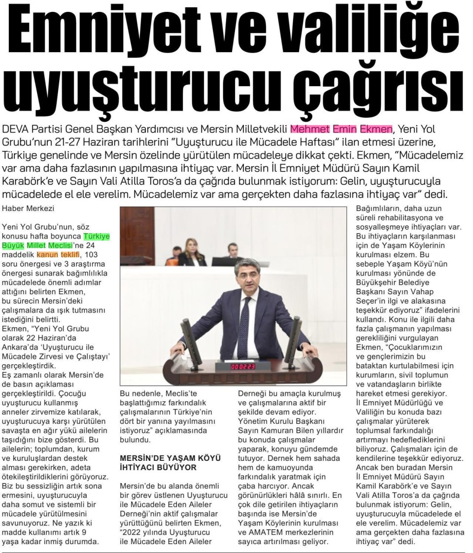 UYUŞTURUCUYA KARŞI EL ELE!