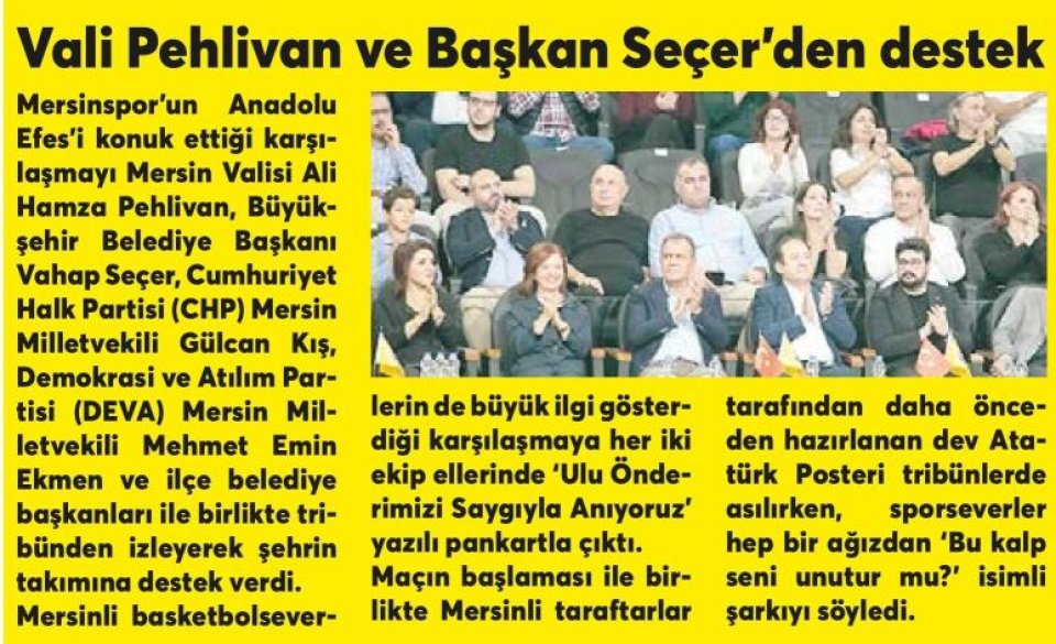 VALİ PEHLİVAN VE BAŞKAN SEÇER'DEN DESTEK