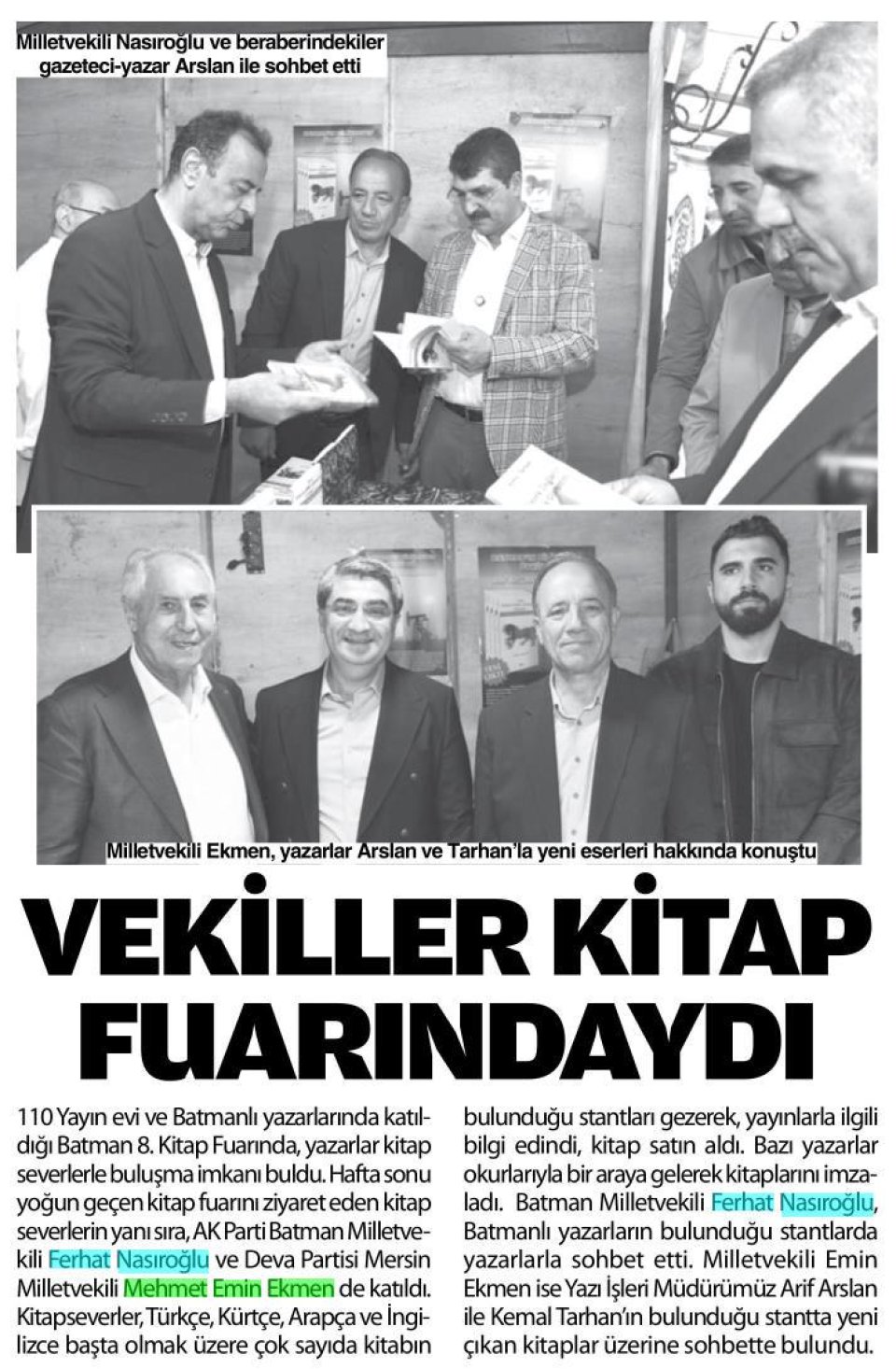 VEKİLLER KİTAP FUARINDAYDI