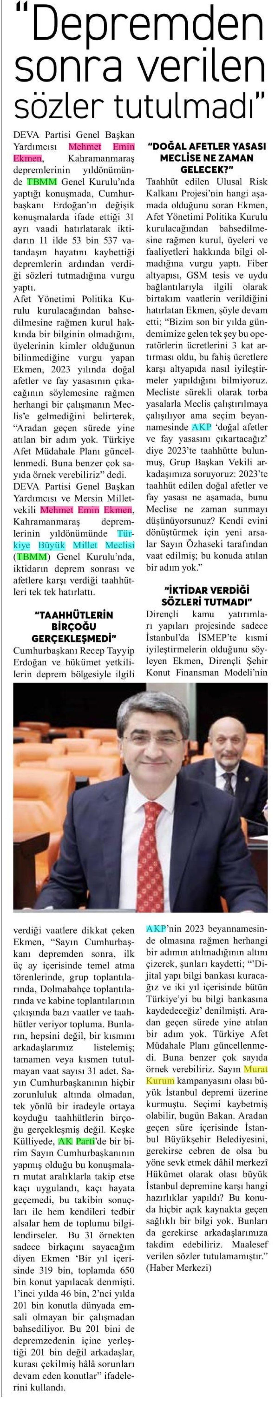VERİLEN SÖZLER TUTULMADI
