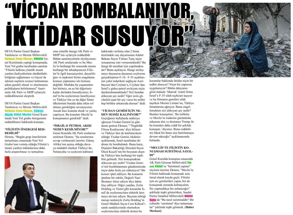 VİCDAN BOMBALANIYOR İKTİDAR SUSUYOR