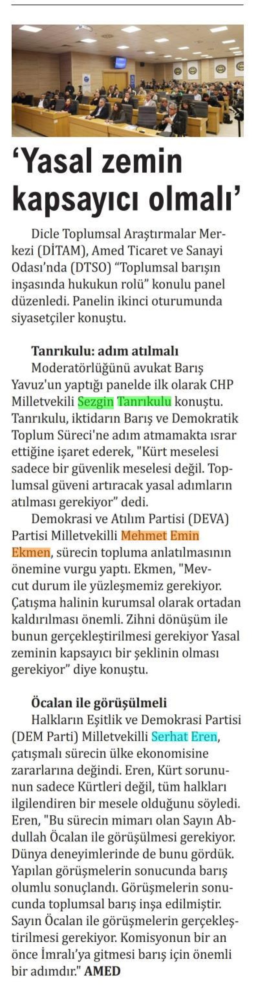 'YASAL ZEMİN KAPSAYICI OLMALI'