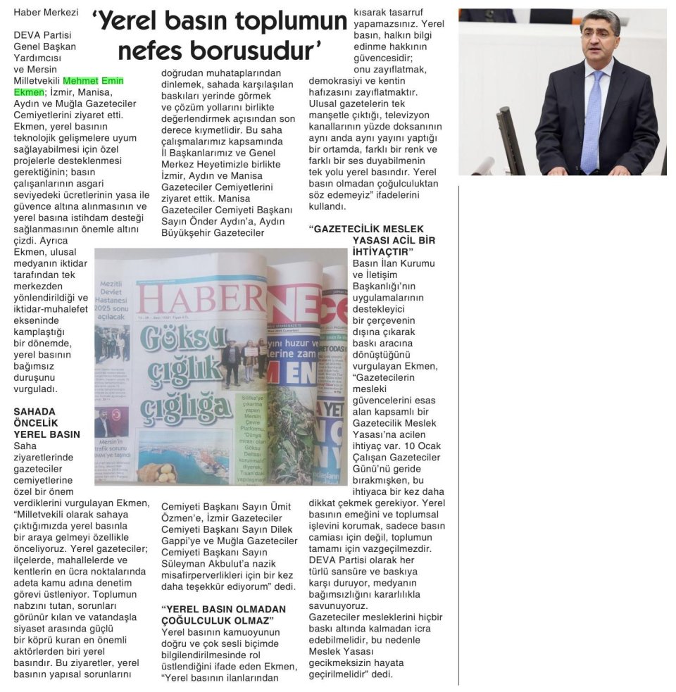 'YEREL BASIN TOPLUMUN NEFES BORUSUDUR'
