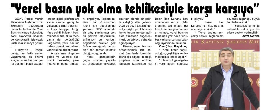 YEREL BASIN YOK OLMA TEHLİKESİYLE KARŞI KARŞIYA