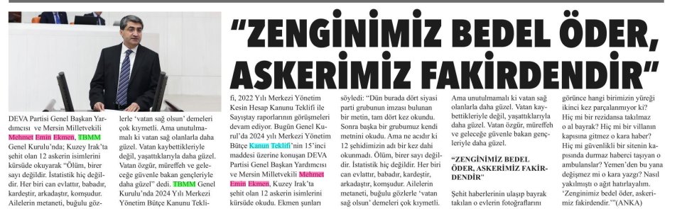 ZENGİNİMİZ BEDEL ÖDER ASKERİMİZ FAKİRDENDİR