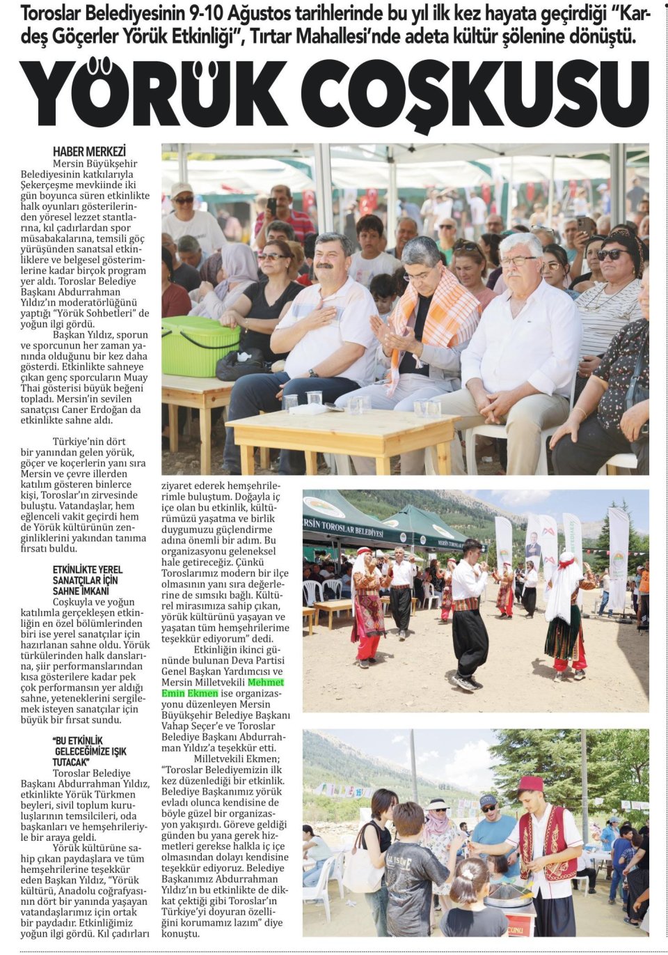 ZIRVEDE YÖRÜK COŞKUSU